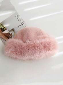 1 件圣诞礼物时尚保暖人造毛皮蒙古帽、户外渔夫帽、冬季服装 - 彩色 - 查看 4