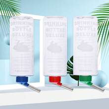 1pc/2pcs Random Color 1000ml Large Capacity Roller Ball Hanging Rabbit/Hamster/Guinea Pig Water Bottle Feeder - Multicolor - View 6