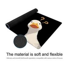 Confused Duck Extra Large Mouse Pad, Gaming Desk Mat, Big Keyboard Pad, Washable, Rubber Non-Slip Bottom, Stitched Edge, Gift Mouse Pad, Desk Protector, Study Pad, Multiple Sizes Available, Computer Keyboard Mat, Laptop Pad,For School Supplies,Back To School Gaming Mouse Pad Desk Accessories Office Supplies Office Office Desk Accessories Mousepad Mouse Pad For Desk - Suspicious Duck - View 6