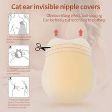 QY 2 Pairs Cakes Nipple Covers With Lift Reusable Silicone Nipple Covers No Show For Breast Lift Invisible Nipple Covers Waterproof For Strapless And Backless Outfits 8380 - như hình ảnh - Xem 5