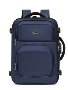 Korean Version Waterproof Men's Backpack High School Students Large Capacity Travel Leisure Business Computer Bag With Password Lock - Màu xanh lam - Xem 1