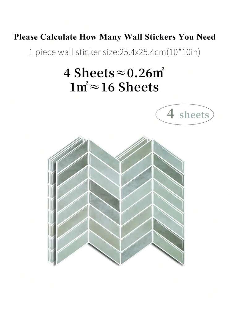 WoStick 1/4/10/20 张防水即撕即贴防溅墙砖 10 英寸 x 10 英寸 适用于厨房浴室墙纸壁纸墙贴房间装饰墙面装饰卧室客厅装饰 - 彩色 - 查看 15