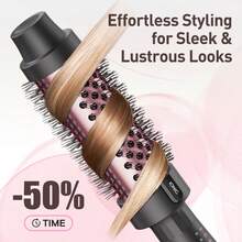 Professional Thermal Brush Heated Round Brush, Ionic Hot Curling Brushes, Makes Hair Shinier & Smoother, 1.5 Inch, 5 Temp Settings, Universal Voltage, Easy To Use, Gifts For Women
