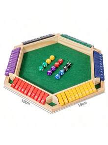 1 套豪华双面、四面、六面棋盘游戏套装（含骰子）、派对俱乐部成人家庭饮酒游戏 - 彩色 - 查看 15