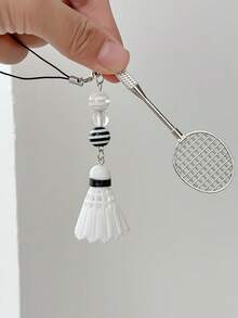 1 pieza Llavero con colgante de pluma, decoración de mochila, accesorio creativo con vibra de alta gama, unisex