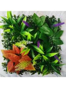 Mur arrière décoratif avec plante artificielle de pelouse Milan. Fausse pelouse, fleurs artificielles. Certaines couleurs sont aléatoires, sous réserve du produit réel reçu.