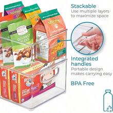 iDesign 63898 Caja de Almacenamiento AA8 para Cocina Organizador de Cocina Grande y Profunda de plastico con Asas Transparente 25 5 x 20 25 x 12 75 cm - Transparente - Ver 4