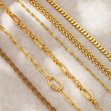 1 件 18K 镀不锈钢简约时尚女士手链，适合派对、约会、办公室佩戴