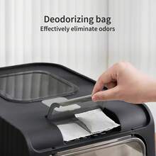 XXL -Katzenstreu -Tablett, abnehmbares Abfallschale in PP mit Deodorant- und Schaufelschublade (49*37*35 cm) - Schwarz - Übersicht 10