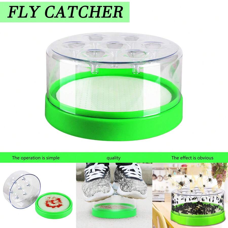 Fly Catching Artifact Hotel Home Silent Fly Cage Sweeps Away All Flies Without Electricity Fly Box - màu xanh lá - Xem 1
