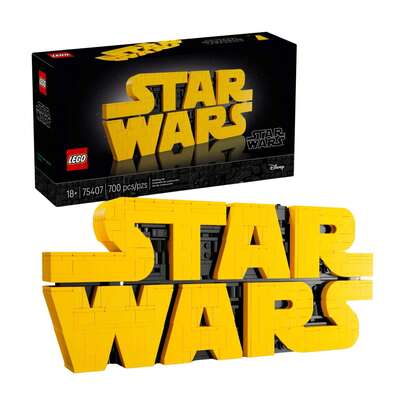  LEGO Star Warss Logo 3D (75407) – 700  peças, réplica montável do logo clássico, ideal para exibir e colecionar, fãs adultos 18+