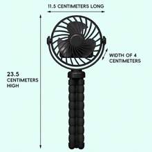 OBOVAY 1pc Multi-Functional Stroller Handheld Mini Fan Portable USB Charging Octopus Stand Variable Styling LED Lights For Summer,500mAh