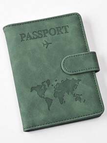 1/2pcs Fashion PU Leather Passport Covers Portable Passport Holder Flight Ticket Clip ID Holder Travel Organizer For Travel And Flight For Men And Women Passport Case Travel Accessories