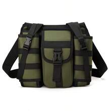 新款旅行户外休闲单肩斜挎包，带水瓶和雨伞架，适合中老年人