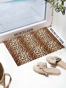 Leopard Print Carpet, Square, Suitable For Office, Entrance, Indoor Decoration, Also Suitable For Christmas, Halloween, Easter And Thanksgiving Decoration - Multicolor - View 7