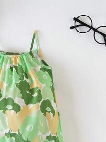 婴儿连体衣 新生儿爬行服 无袖 夏季婴儿连体裤 - 綠色 - 查看 4