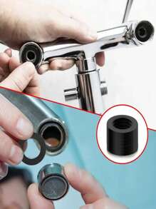10/30 piezas Conectores de grifo para el hogar, junta de goma negra a prueba de fugas, anillo de goma de sellado para tuberías de 1/2", junta de grifo, goma de silicona de sellado, delantal resistente al calor y al frío, conexión de drenaje a prueba de explosiones, junta de 3 mm de espesor resistente al calor y a las fugas