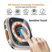 2Pcs Tempered Glass Film Compatible With IPhone Watch Ultra 2 3 49mm With Alignment Tool Screen Protector For Watch Ultra 49mm Easy Install Kit