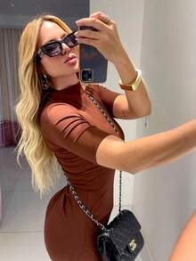 CONJUNTO FEMINO SKINNY BLUSA GOLA ALTA MALHA SUPER PREMIUM  ESTILO SOFISTICADO E ATEMPORAL