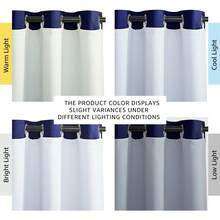 Blackout Curtain Liners Sheer Curtains, Cold Heat Noise Blocking Liners With Rings: Easy To Open And Close, Thermal Liners 84 Inches Long Curtains, 1 Pair, 50 X 80 Per Panel, Home Decor - Greyish White/100% Blackout - View 3