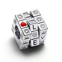 1件精美心形串珠玫瑰花、情人节串珠四叶草、向日葵、春日蝴蝶、U型串珠情侣串珠四叶草、爱情春花、绿色串珠、紫色串珠四叶草、孔雀羽毛、满钻、方形吊坠串珠惊喜礼物、适合原创手链、魅力女性、珐琅工艺珠宝礼物 - 金色 - 查看 20