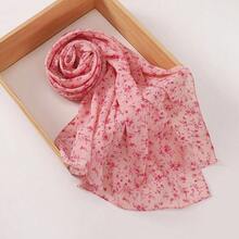 Nuevos Hijabs Impresos Chal Burbuja Chiffon Hijabs Diseño de Mujer Chales de Flores Pañuelos Musulmanes Turbantes Envolturas Pañuelos Largos - color 45 - Ver 13