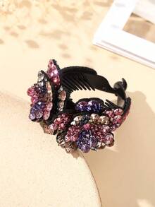 1 buah Jepit Rambut Bunga Rhinestone (Warna Rhinestone Acak), Aksesori Rambut Bunga, Pakaian Liburan Wanita, Aksesori Kepala, Jepit Rambut, Musim Panas, Liburan, Perjalanan, Jepit Rambut, Pesta - MultiWarna - View 2