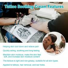 Tattoo Care Cream Gently Cleanses And Moisturizes Tattoo Skin, Diminishes Tattoos, Prints, Tattoo Repair Cream - White - View 2