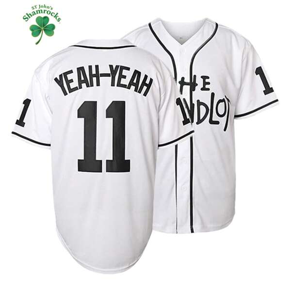 Kekambas Adolescent-Adult Gender Neutral Benny 'The Jet' Yeah-Yeah 11 The Sandlot Bel Air Short Sleeve White Baseball Jersey Retro Sports Style, Loose Front Buckle, Suitable For Baseball And Casual Themed Activities - XXS-XL Size