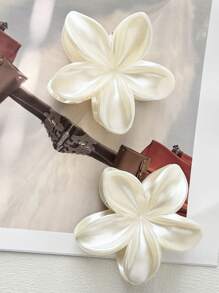 2 件花爪夹，发爪发型配饰，简约设计，适合女士，适合海滩度假发饰花发夹秋季配饰 - 彩色 - 查看 1