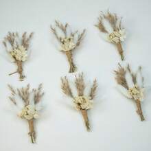 1/2/3/4/6/8/10/12 件迷你干燥蒲苇花束，天然花卉和水果布置，适合婚礼订婚、家居装饰、季节性秋季悬挂中心装饰 - 无需容器、节日装饰 | 乡村魅力 | 天然材料、婚礼装饰