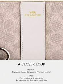 Coach 女士 Corner 拉链腕带钱包，CW854 IMXDM - Sand Chalk - 查看 4