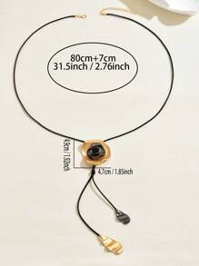 1 pieza Collar largo de mujer vintage casual, cadena de suéter, adecuado para uso diario y de fiesta, regalo para vacaciones