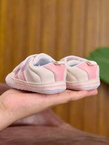 0-1岁婴儿男童/女童运动鞋，软底休闲幼儿鞋0-6-12个月，适合所有季节 - 粉色 - 查看 6