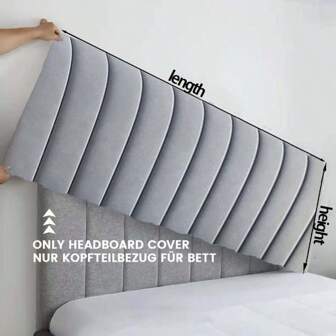 1-Piece Thick Suede Headboard Cover, All Inclusive Dust Cover, Back-To-Back Soft Package, Anti-Collision Headboard Cover