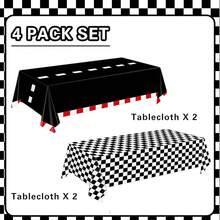 4-Pack Racing Car Tablecloths For Birthday Party Decorations, 54x108 Inch - Race Car - View 9