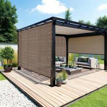 1PC Coffee Color Sun Shade Net Anti-UV Sunshade Terrace Balcony Fence Privacy Mesh Garden Plants Sun Shelter Shed Sail - 1*2M/2*2M/2*3M/2*4M/2*5M/2*6M/2*8M/3*3M/3*4M/3*5M/3*6M/4*5M/4*6M