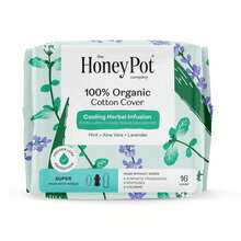 The Honey Pot Company 100% Organic Cotton Cover Cooling Herbal Infusion Super Pads - 16ct - 1 - 查看 2
