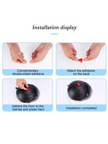 2 CÁI Mũ bảo hiểm xe máy dễ thương sừng cao su trang trí cho xe máy địa hình mũ bảo hiểm toàn mặt trang trí xe máy phụ kiện ô tô - Một cỡ - Xem 6