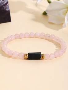 ZIRUISP 1 件天然黑碧玺 6 毫米手链，男女适用，强大的保护、接地、情绪平衡能量石，精神疗愈水晶礼物 - 黑色 - 查看 8