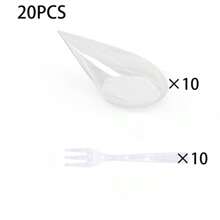 20/100/200 Pieces (Including Fork) Of Mousse Desserts, Cakes, Seasons, Dipping Sauces, Snacks, Parties, Birthdays, Weddings, Afternoon Tea, Desserts, Transparent Colored Cups, Suitable For Festivals And Birthday Celebrations