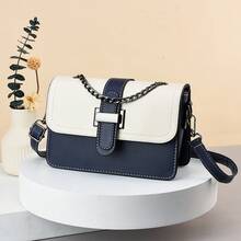 Women Shoulder Bags - 灰拼白 - 查看 1