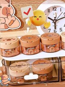 1pc/3pcs/5pcs Cute Capybara Shaped Manual Pencil Sharpener, Random Color & Style, Creative Flip Cover Pencil Sharpener, Cartoon Handheld Pencil Sharpener Suitable For School And Office Use, Suitable For Pencils And Cosmetic Pencils, Compact Pencil Sharpener, Desktop Decor Portable Pencil Trimmer, Student Learning Supplies Gift, Loved By Children, Boys, Girls, School Supplies Back To School