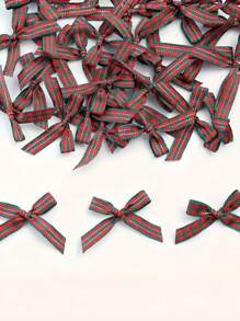 20 pezzi Confezione regalo di fiocchi natalizi - Fiocchi in tessuto scozzese classico rosso e nero, decorazioni natalizie senza batteria per Natale, Capodanno, decorazioni festive invernali, fiocchi per albero di Natale, accessori per la casa stagionali, pezzi decorativi realizzati, decorazioni natalizie, decorazioni per la casa, decorazioni natalizie, decorazioni per la stanza