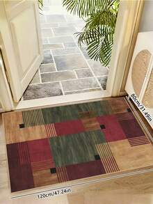 1PC Of Patchwork Living Room Area Rug Comfortable And Soft Surface 100% Polyester Waterproof And Stain-Resistant Silicone On The Back For Non-Slip And Non-Shifting Suitable For Living Room Large Size Bedroom Home Decoration Household Items Door Outdoor Rug Mat Multiple Sizes To Choose From Machine Washable And Easy To Care For Pet-Friendly And Child-Friendly Kitchen Rug