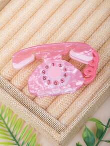 1 件女士创意亚克力卡通发夹，花朵汽车吉他爪夹，独特设计，时尚，创意，高端发饰，适合日常通勤、度假、摄影、约会，是送给朋友、女朋友的绝佳礼物，秋季发饰