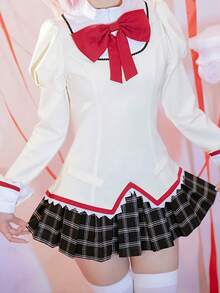 1 件万圣节校服套装，魔法少女角色扮演动漫服装，适合会议，洛丽塔校园风格 - 彩色 - 查看 2