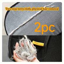 2 pezzi Guanti per rimozione peli di animali domestici, spazzola statica bidirezionale, adatti per cani e gatti, guanti per toelettatura efficienti con setole morbide in nylon, sensazione confortevole, particolarmente adatti per animali domestici a pelo lungo e corto, forniture per toelettatura di animali domestici.