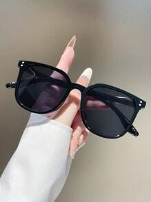 1 pereche ochelari de soare unisex cu pătrate și cuie, la modă, potriviți pentru ieșiri, călătorii, accesorii de vară, stil sport, condus, festivaluri, plajă, festivaluri de muzică electronică, vacanțe, ieșiri în familie, ținută elegantă, accesorii stil stradal, atmosferă de vacanță, sport, petreceri, activități în aer liber, stil stradal, pescuit, sărbători, vacanțe