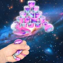 11-28pcs Galaxy Slime,Slime Party Favors,Easter Basket Filler Gifts,Christmas Stocking Stuffers,Classroom Rewards,Roller Skates Goody Bag,Cupcake Rocket,Fidget Toys - Multicolor - View 4